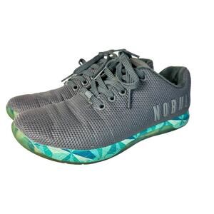 NOBULL Sneakers Outwork Athletic Tennis Shoes Lace Up Gray Blue 7.5